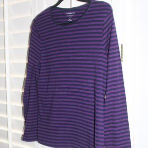 Purple/DK Blue Croft & Barrow Ladies Tee Size M
